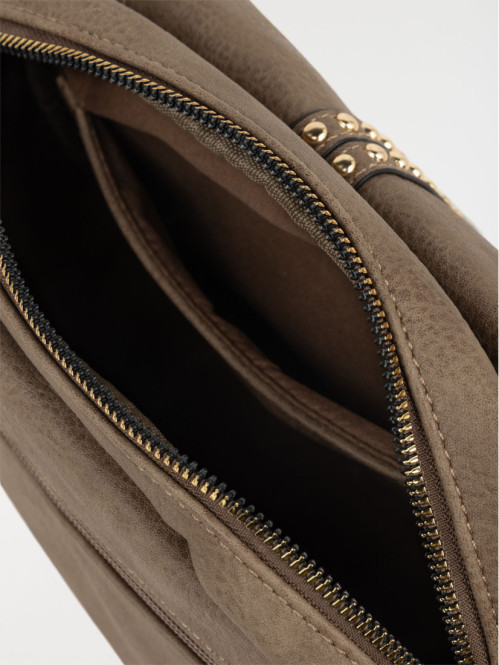 Sac besace trèfle doré femme