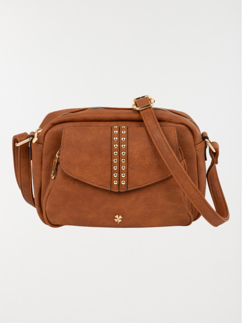 Sac besace trèfle doré femme