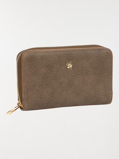Portefeuille uni femme