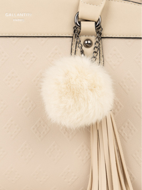 Sac à main pompon femme