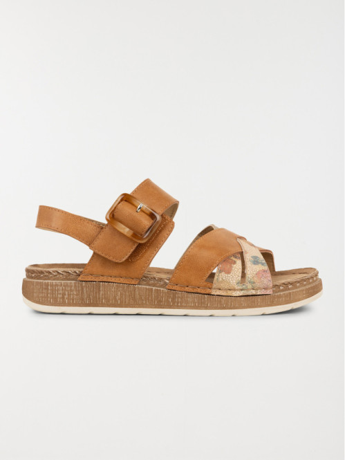 Sandales brides fleuries...