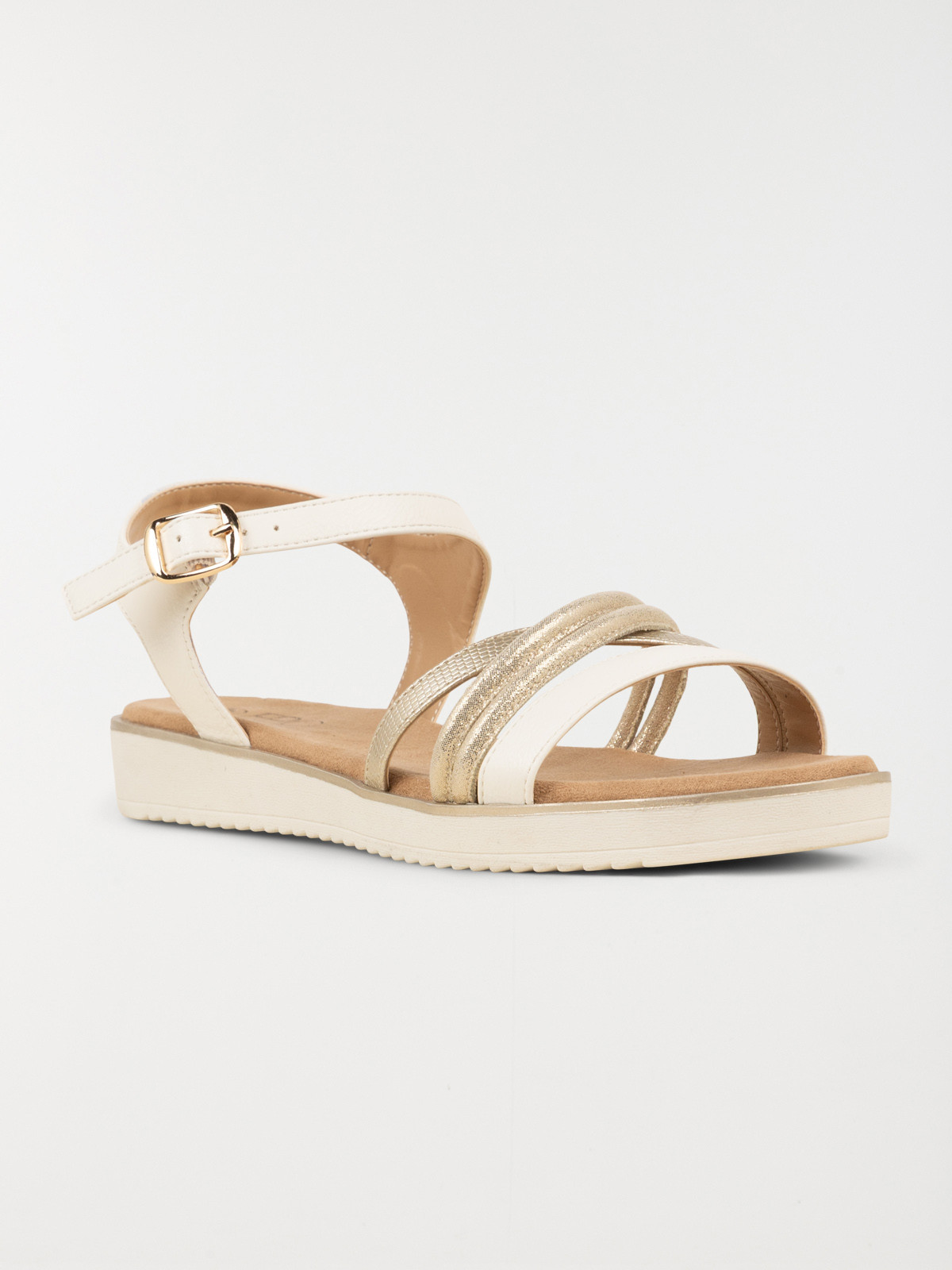 Sandales plates blanches femme (36-41)
