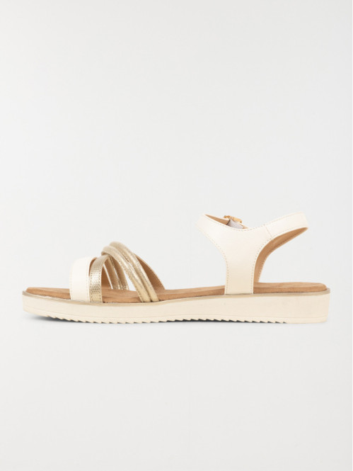 Sandales plates blanches...