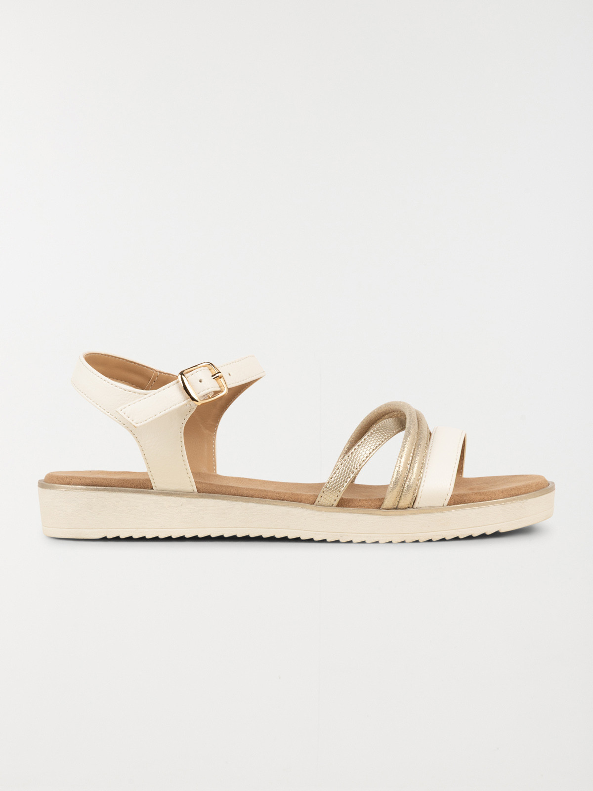 Sandales plates blanches femme (36-41)