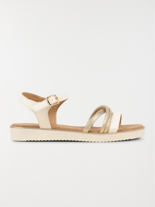 Sandales plates blanches...