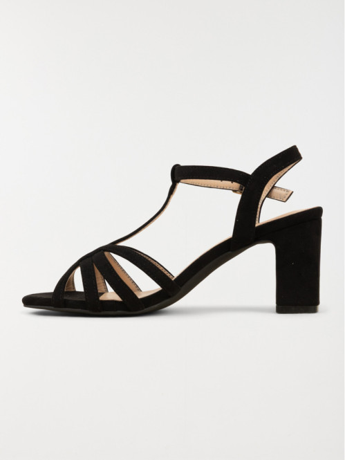 Sandales noires femme à...