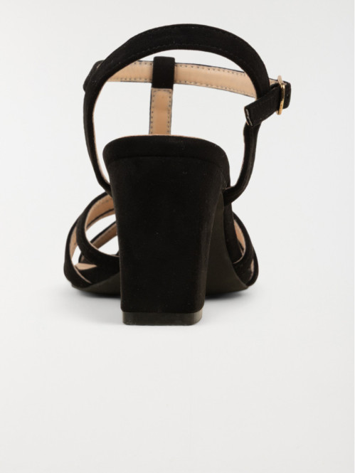 Sandales noires femme à...