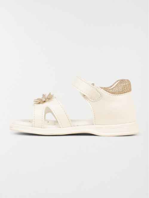 Sandales blanches fleurs...