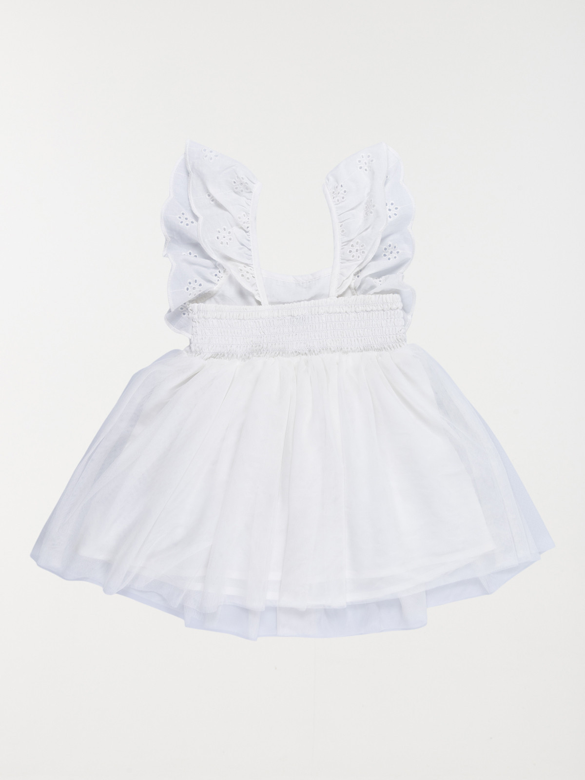 Robe blanche brodée fille (3-36M)