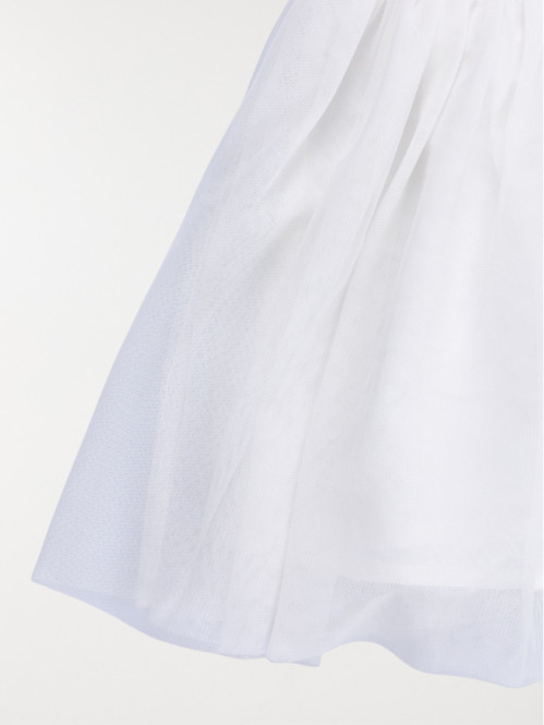 Robe blanche brodée fille...