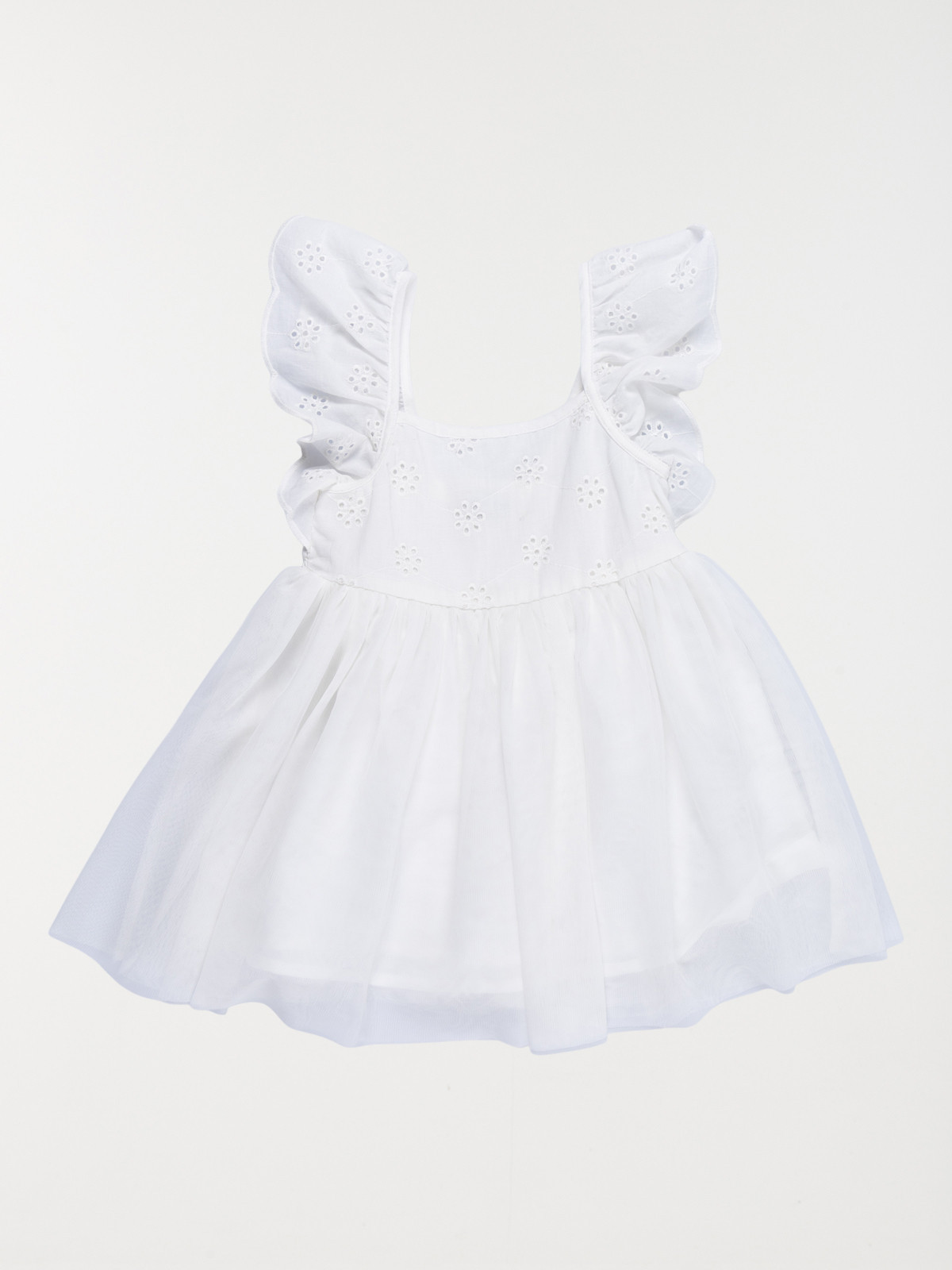 Robe blanche brodée fille (3-36M)