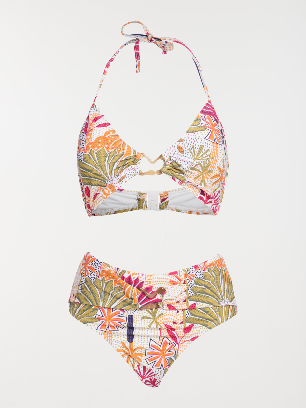 Maillot de bain 2 pièces motif femme