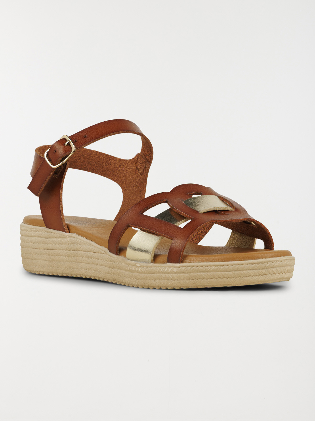 Sandales marrons et dorées femme (36-41)