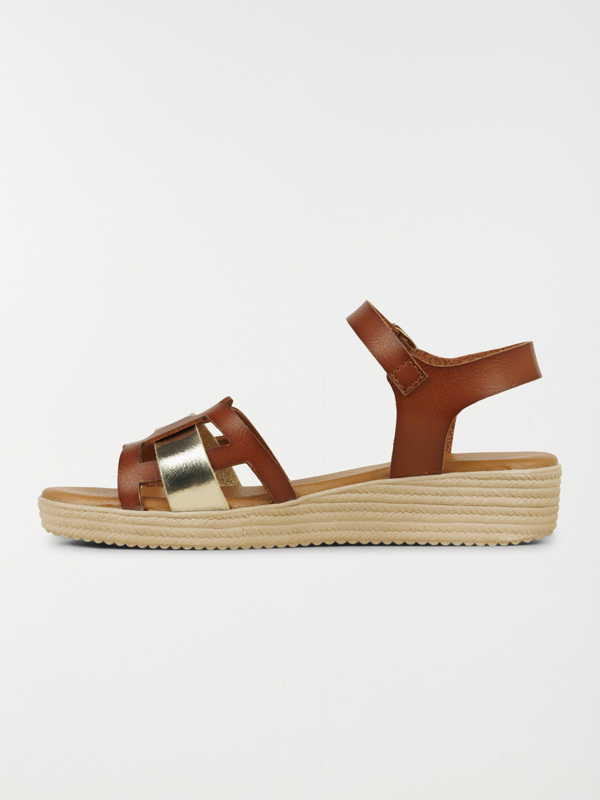 Sandales marrons et dorées femme (36-41)