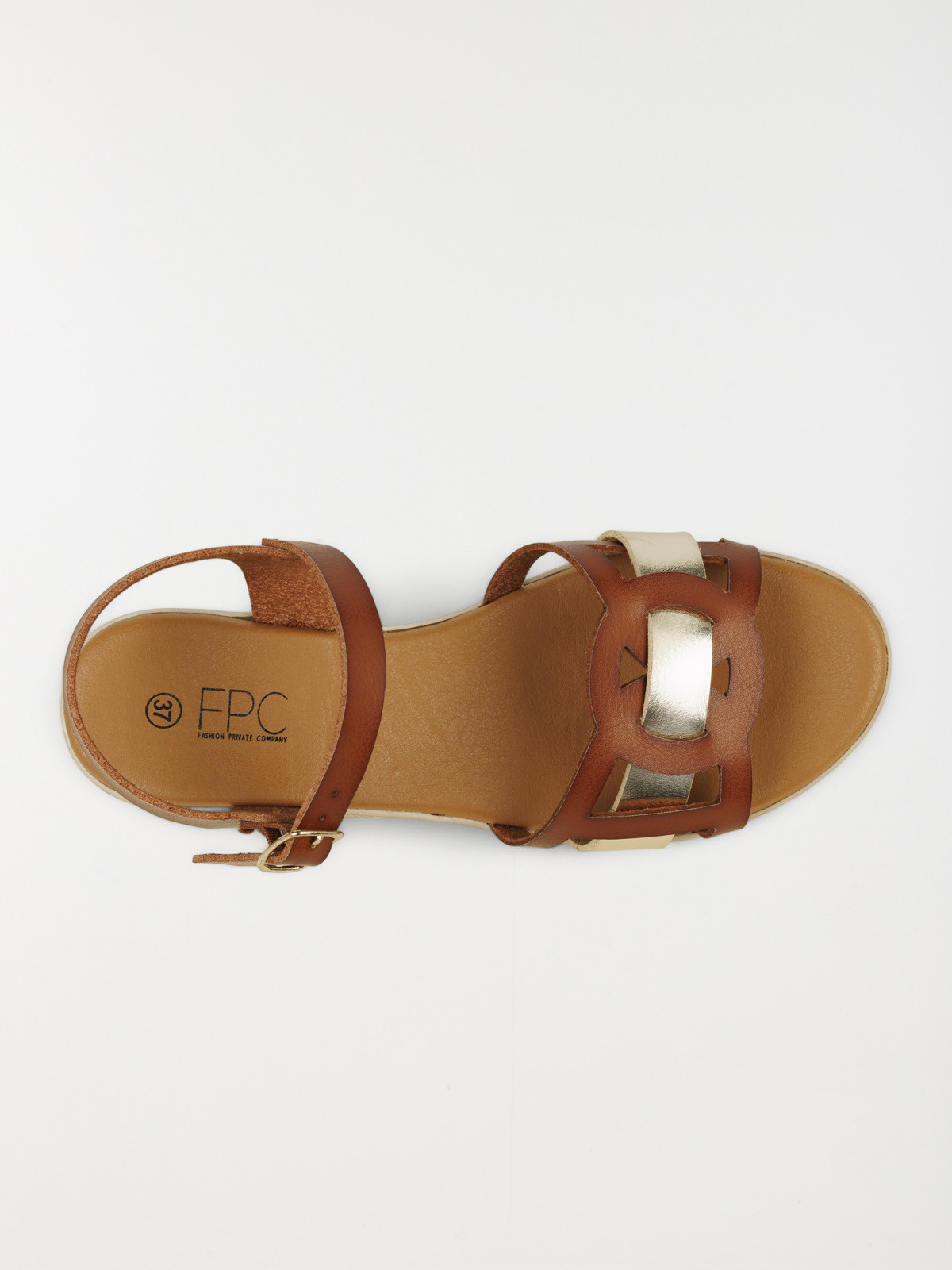 Sandales marrons et dorées femme (36-41)