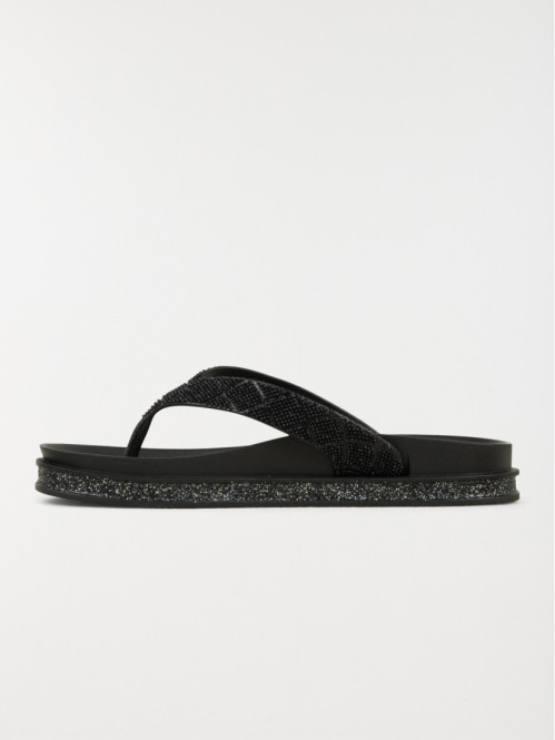 Tong strass coloris noir...