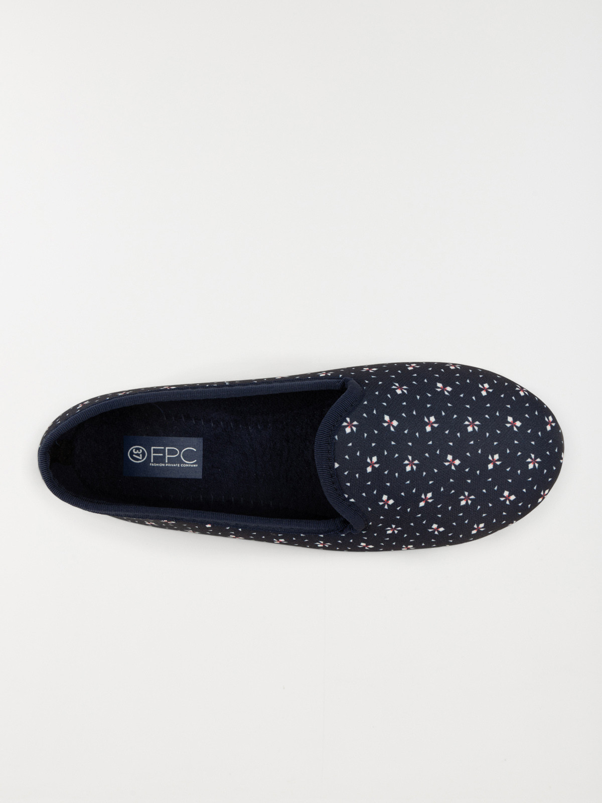 Chausson imprimé marine femme (36-41)