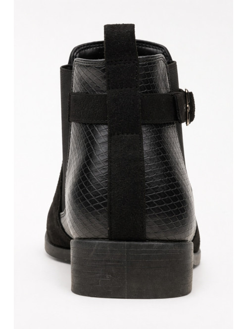 Bottines plates noires...