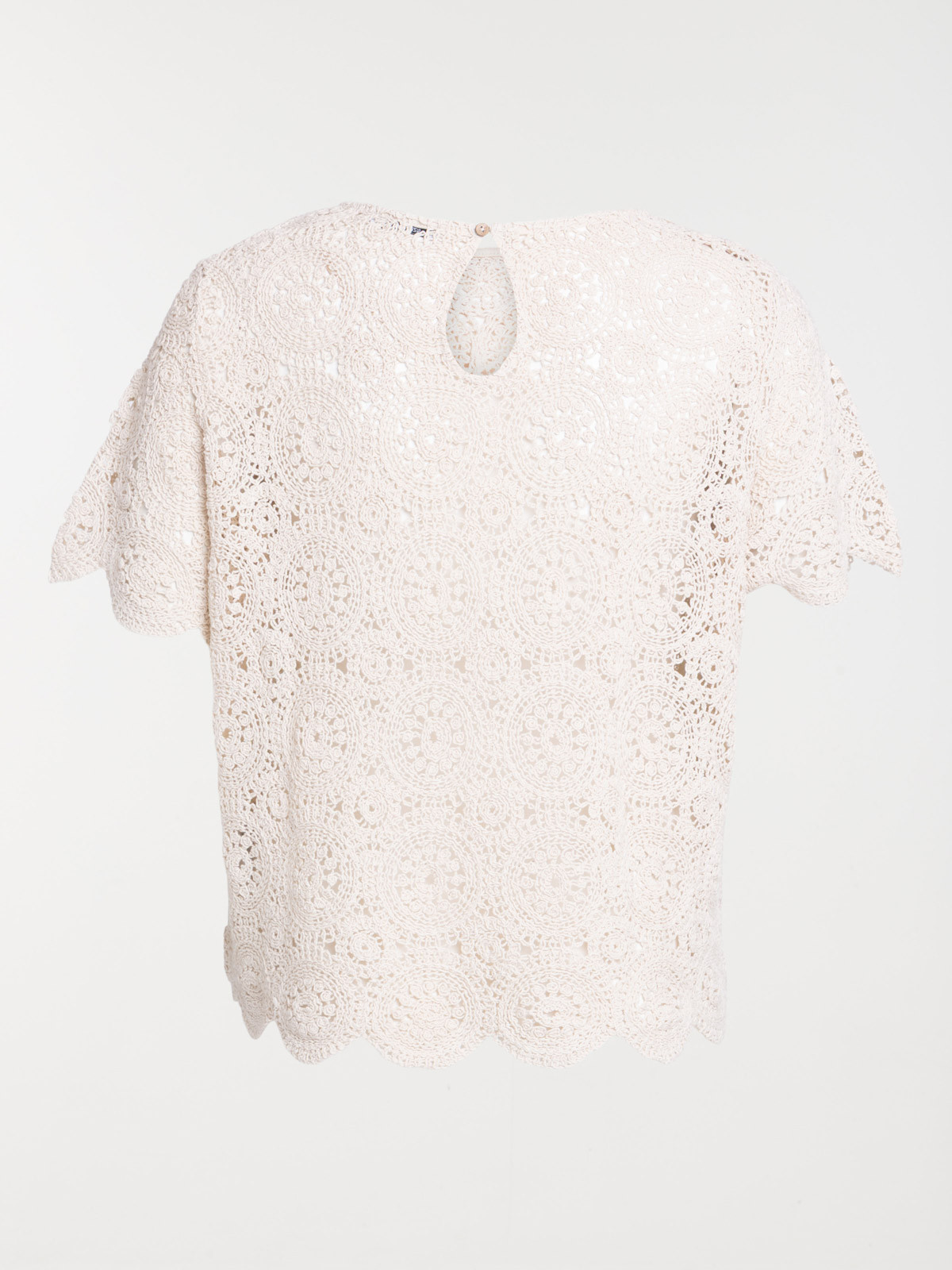 Blouse en crochet grande taille femme