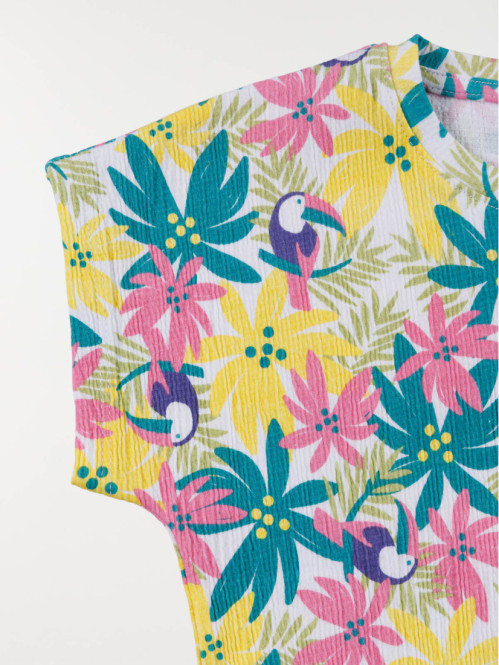 T-shirt imprimé tropical...