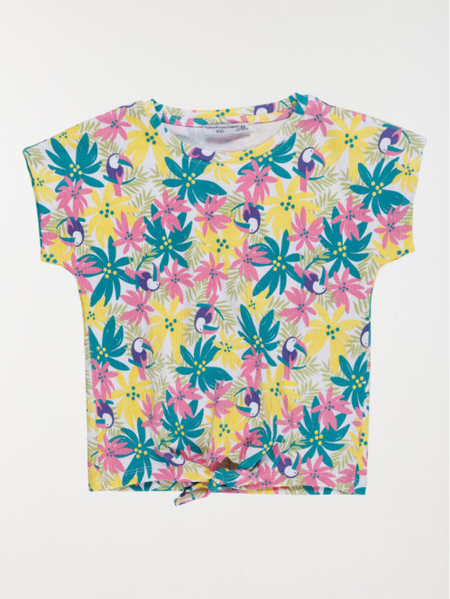 T-shirt imprimé tropical...