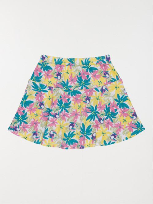 Jupe-short motif tropical...