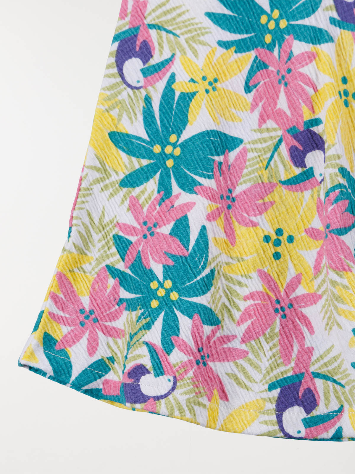 Jupe-short motif tropical fille (3-12A)