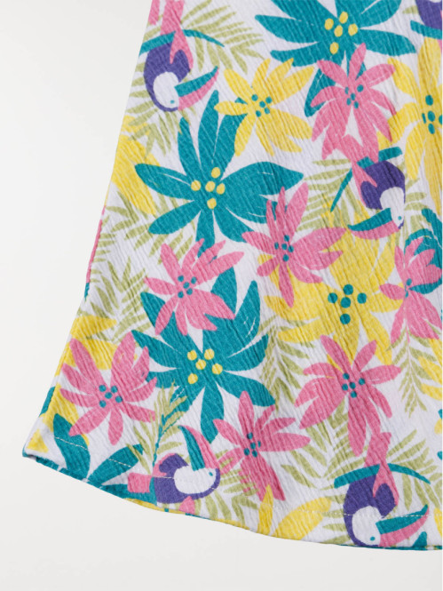 Jupe-short motif tropical...