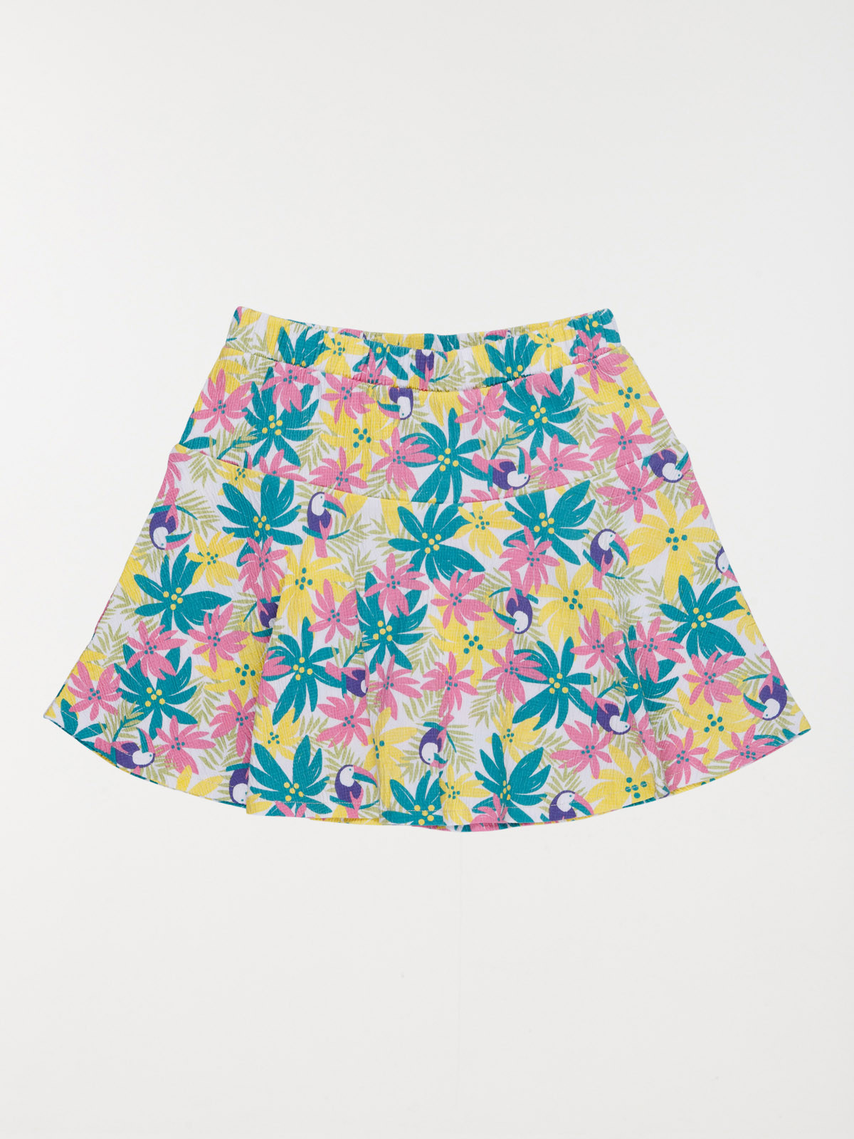 Jupe-short motif tropical fille (3-12A)