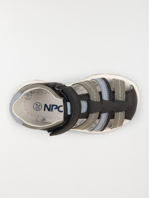 Sandales fermées grises...