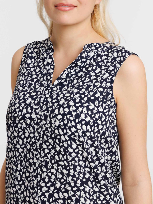 Blouse fleurie sans manches...