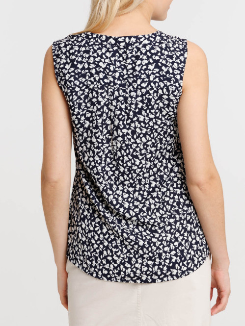 Blouse fleurie sans manches...