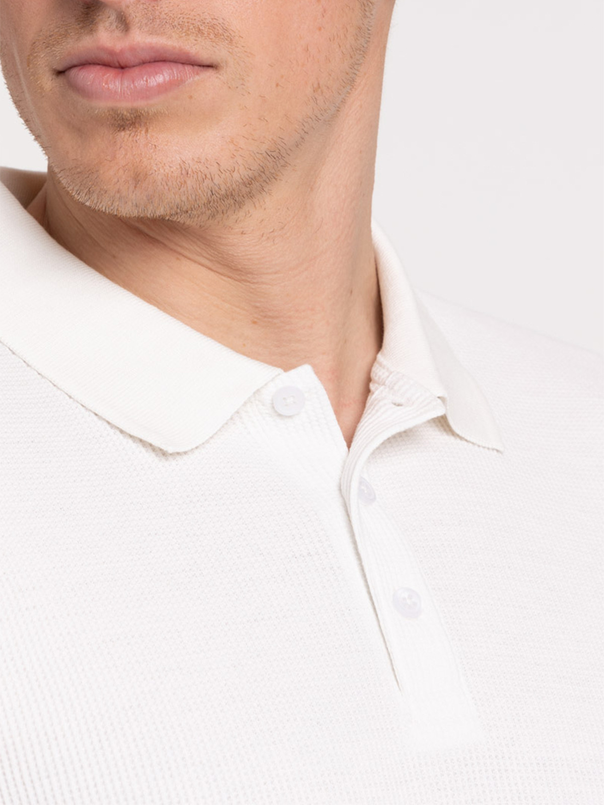 Polo écru manches courtes homme Polo écru manches courtes homme