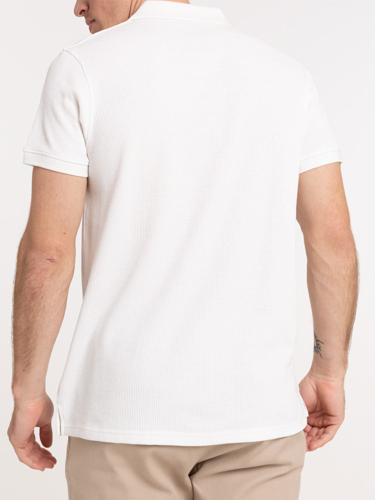 Polo écru manches courtes homme Polo écru manches courtes homme