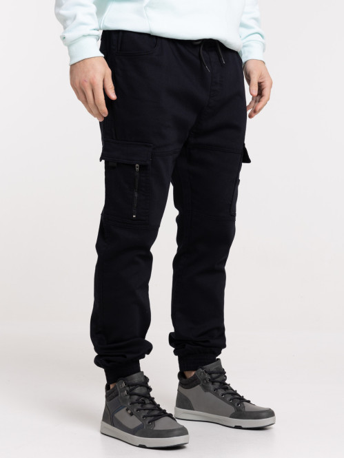 Pantalon cargo noir homme