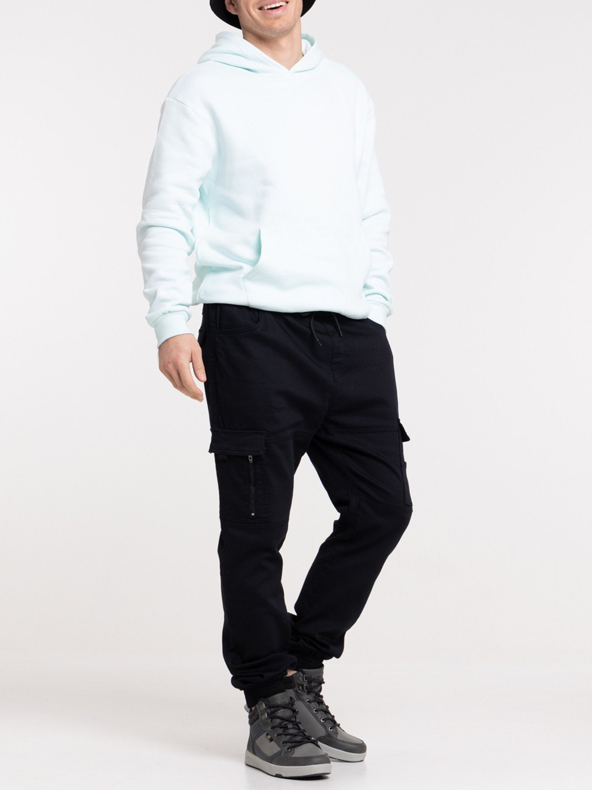 Pantalon cargo noir homme