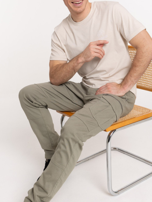 Pantalon cargo homme tilleul