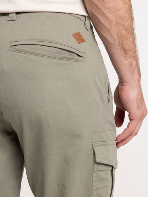 Pantalon cargo homme tilleul