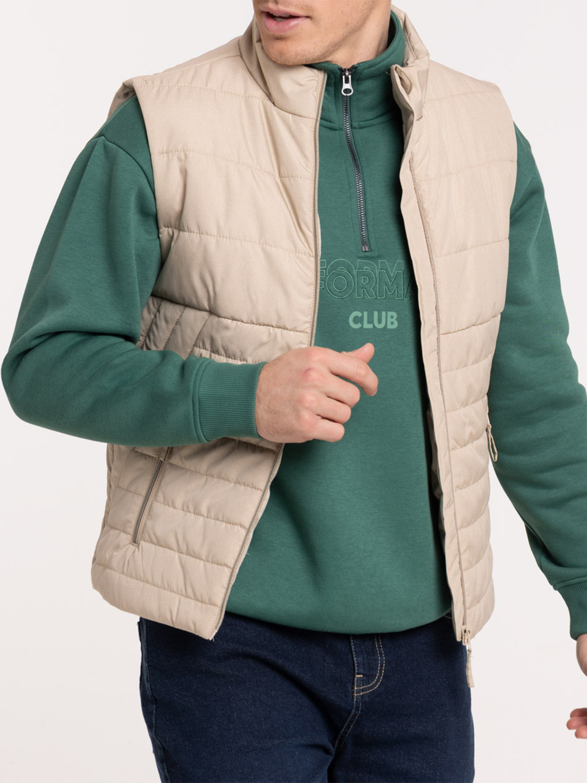 Blouson sans manches sable homme Blouson sans manches sable homme