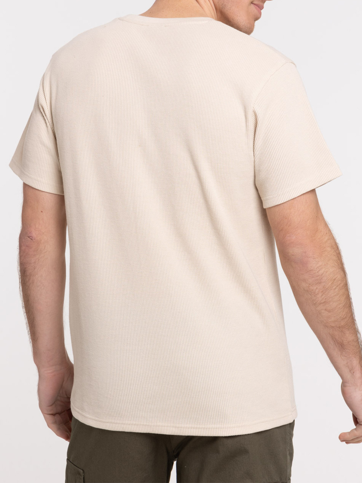 T-shirt homme col rond beige clair