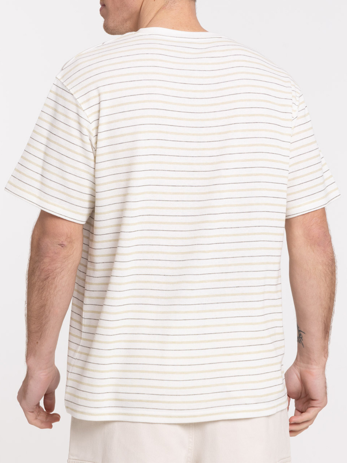 T-shirt écru col rond homme