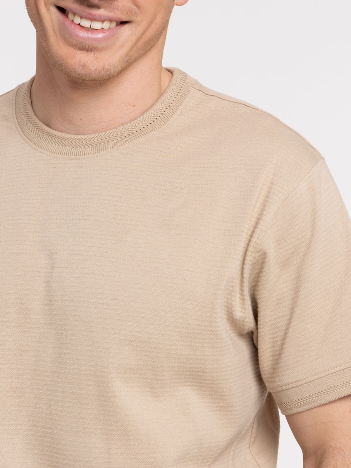 T-shirt sable col rond homme T-shirt sable col rond homme