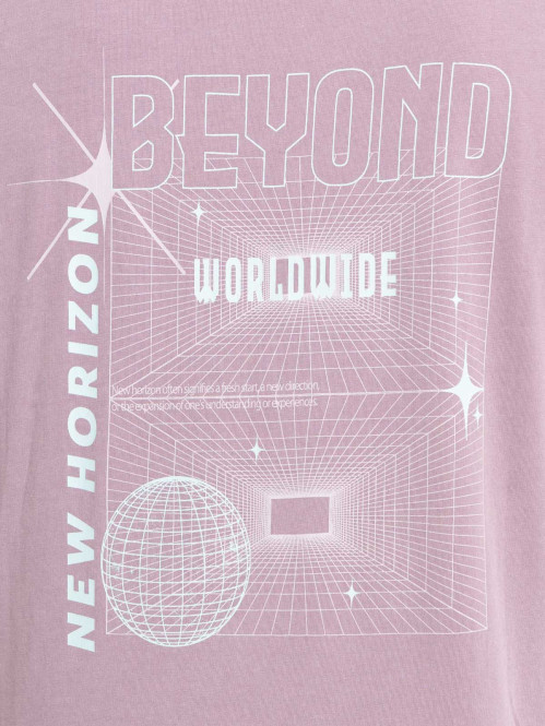 T-shirt imprimé dos violet...