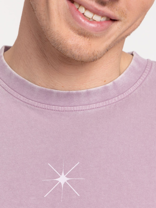 T-shirt imprimé dos violet...