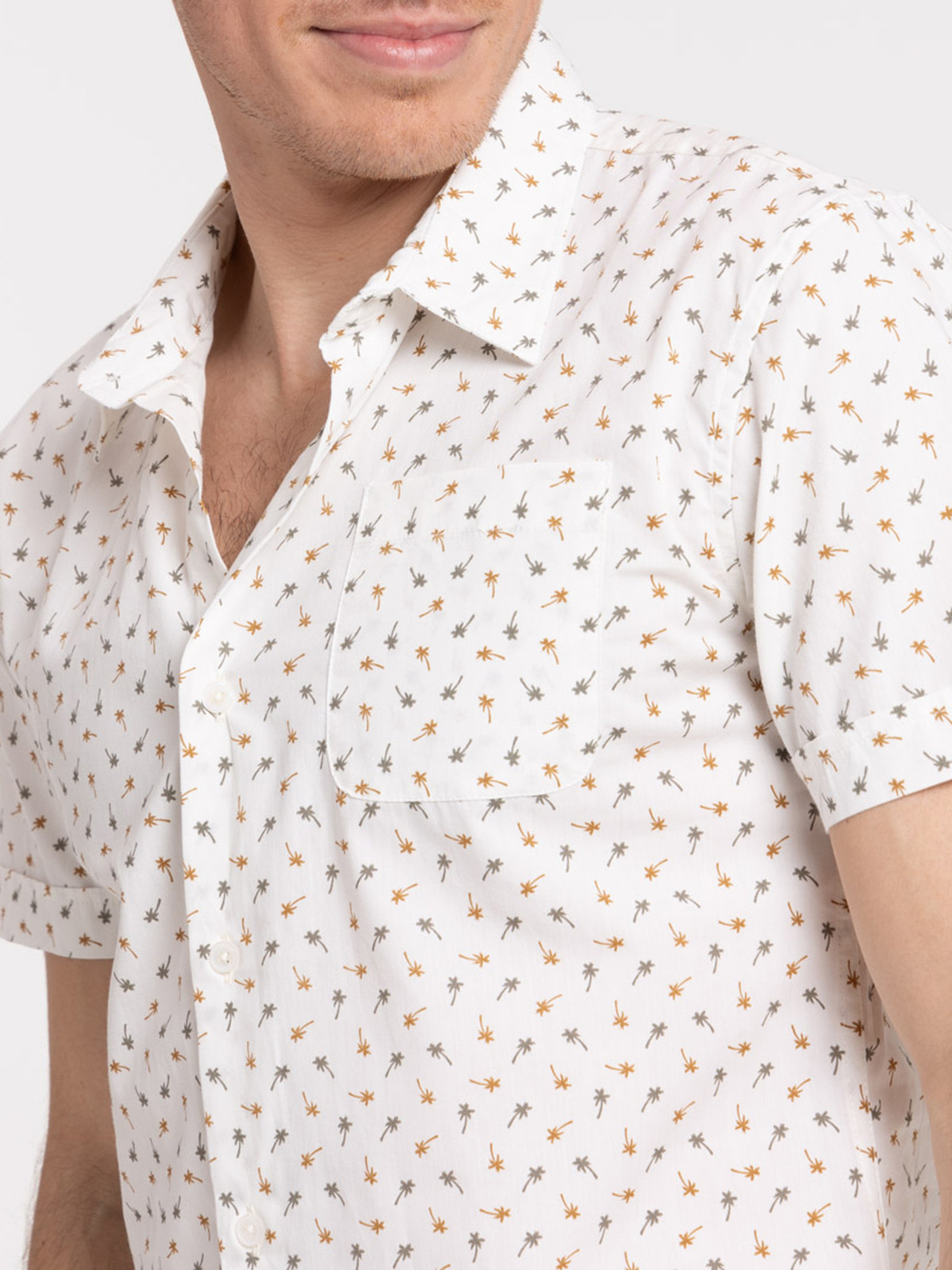 Chemisette motifs palmiers homme