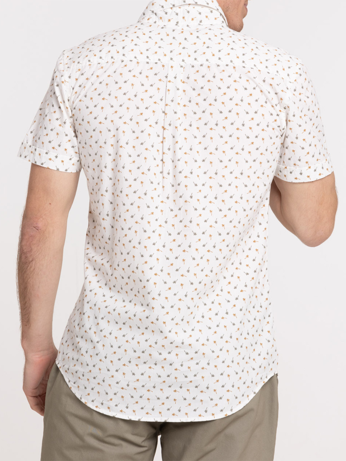 Chemisette motifs palmiers homme