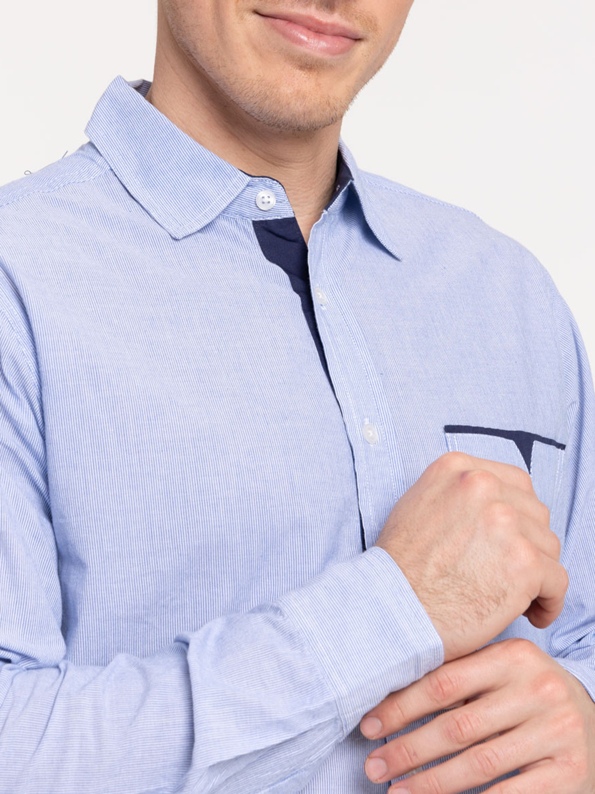 Chemise coton manches longues homme