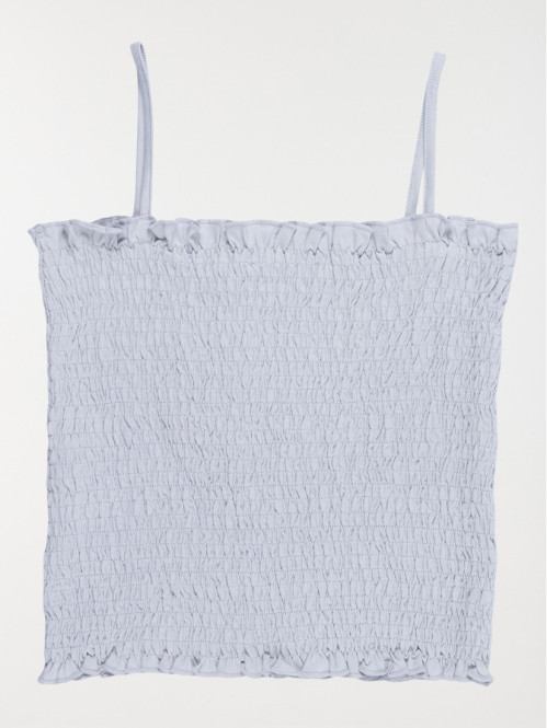 Débardeur smocké brume...