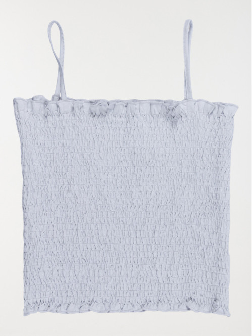 Débardeur smocké brume...