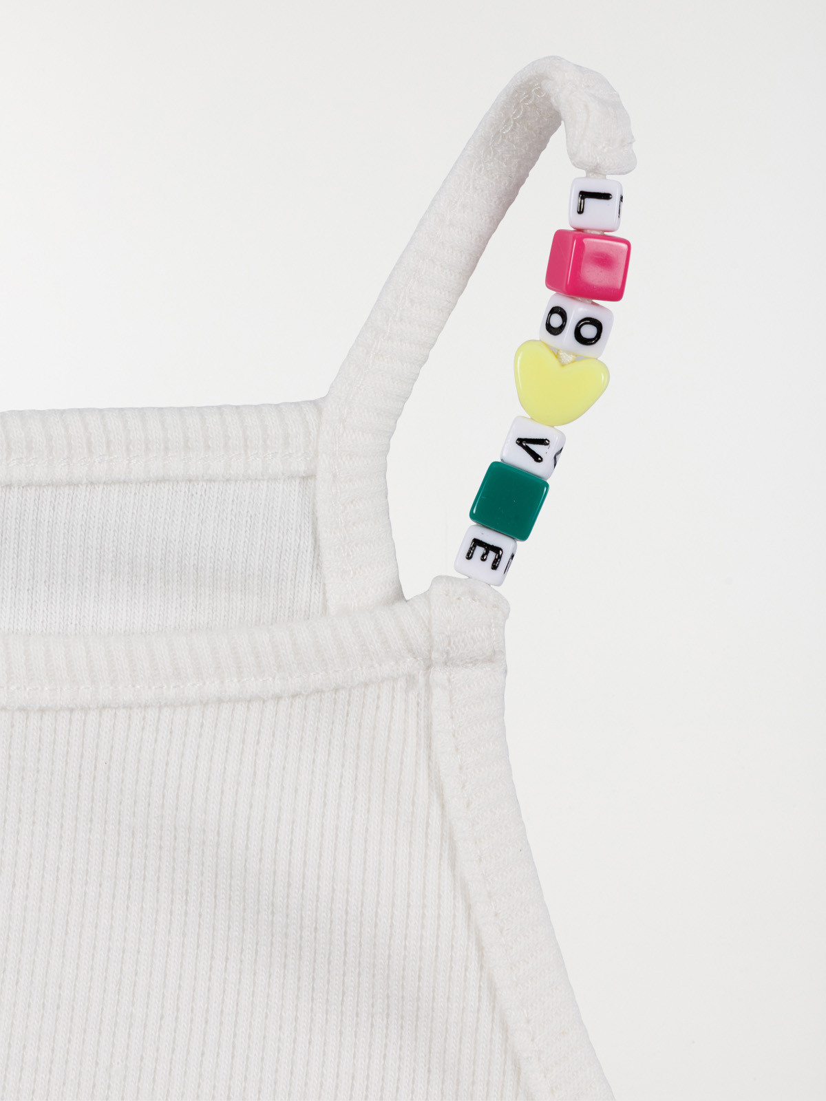 Débardeur fille côtelé écru (3-12)